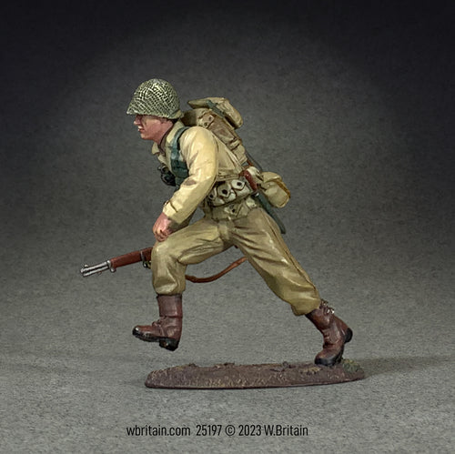 Collectible toy soldier army men U.S. Infantryman Running, No.2.