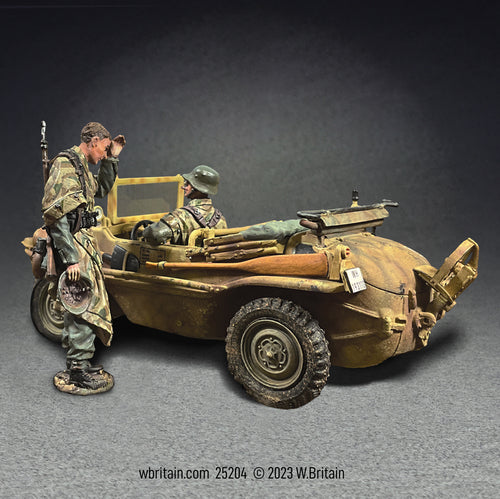 Collectible toy soldier miniature army men Type 166 Schwimmwagen, Panzer Lehr Division. 