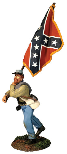 Toy soldier Confederate Advancing with Army of Northern Virginia Flag.