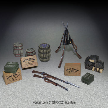 Collectible toy soldier miniature set Civil War Encampment Accessory Set.