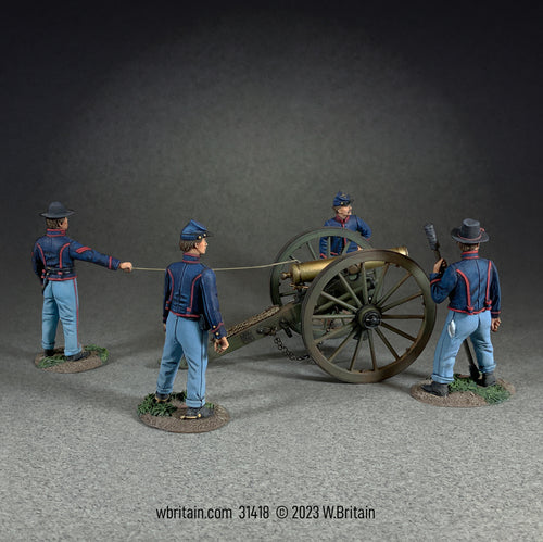 Collectible toy soldier miniature set "Ready to Fire!" Union M1841 12 Pound Howitzer.