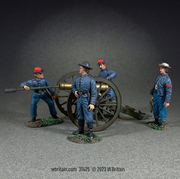 Collectible toy soldier miniature Load! Confederate Artillery with 12 Pound Howitzer.