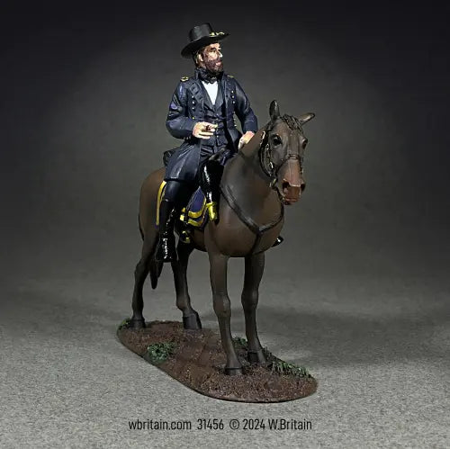 Collectible toy soldier miniature army men Grant on Horseback.