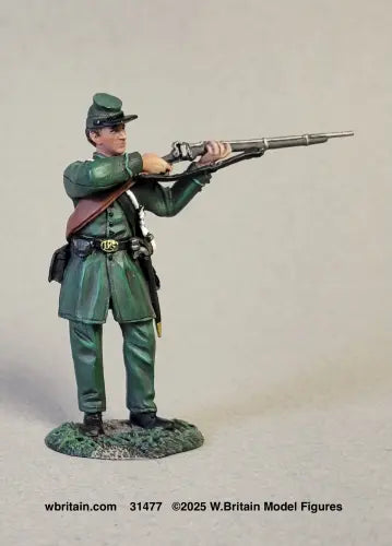 W Britain 31477 Berdans Sharpshooter Standing Firing 1/30 scale matte Civil War figure