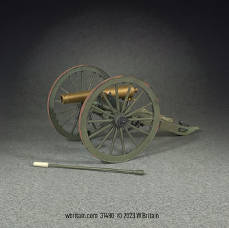 This toy soldier army man accessory 12 Pound Howitzer.