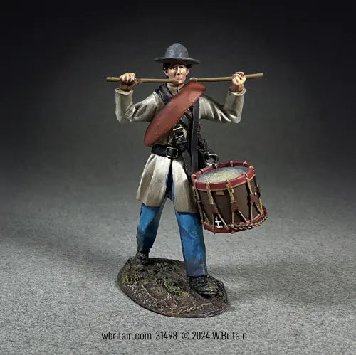 Collectible toy soldier figurine miniature army men Confederate Drummer.