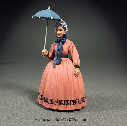 Civilian miniature figurine Miss Hannah, 1860s Woman Out For A Stroll.