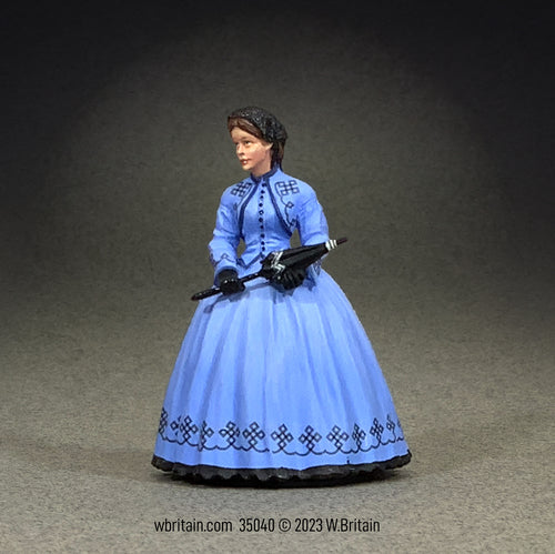 Collectible civilian miniature Ruth Young Women in Day Dress.
