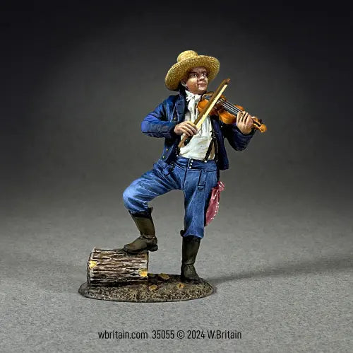 Collectible civilian miniature man with a fiddle. 