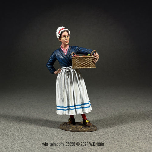 Collectible civilian miniatures Mary with Fresh Strawberries.