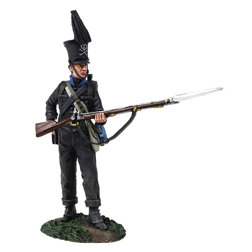 Collectible toy soldier miniature Brunswick Leib Battalion Reaching for Cartridge No.1.