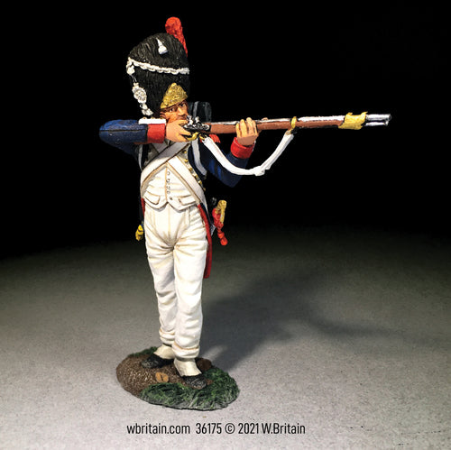 Collectible toy soldier miniature French Imperial Guard 2nd Rank Standing Firing.