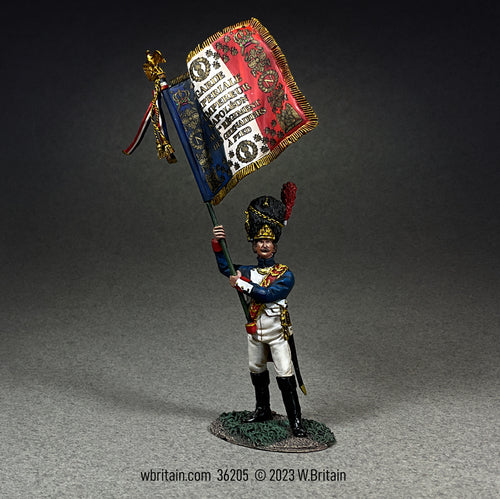 Collectible toy soldier miniature army men French Imperial Guard with Eagle, 1815.