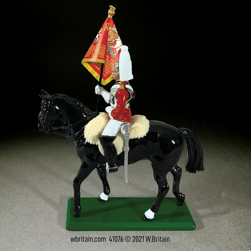 Collectible toy soldier miniature army menLife Guard Mounted Standard Bearer.