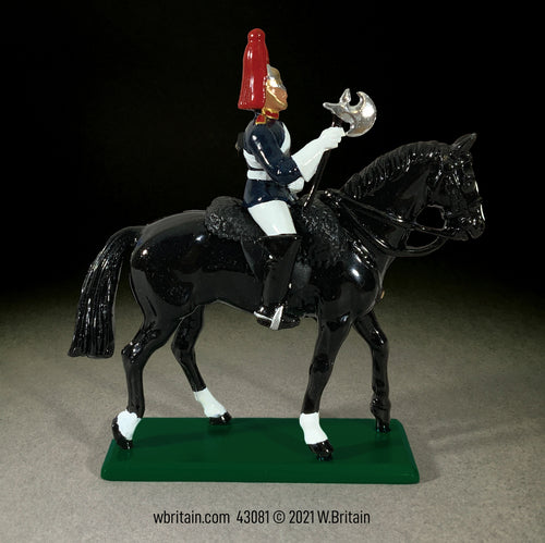 Collectible toy soldier miniature Blues and Royals Mounted Farrier.