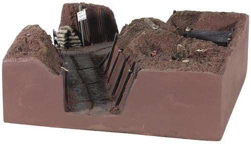 Diorama for toy soldier army men WWI British Trench Section No.5, Latrine.