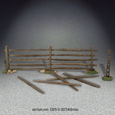 Collectible toy soldier miniature scenery. 18th-19th Century Turnpike Fence.