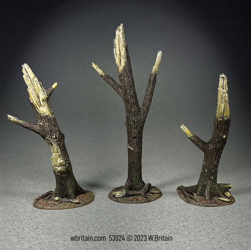 Collectible scenic Storm and War Torn Tree Set.