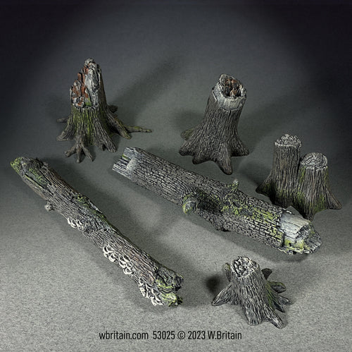 Collectible scenic Forest Stumps and Deadfall Set.