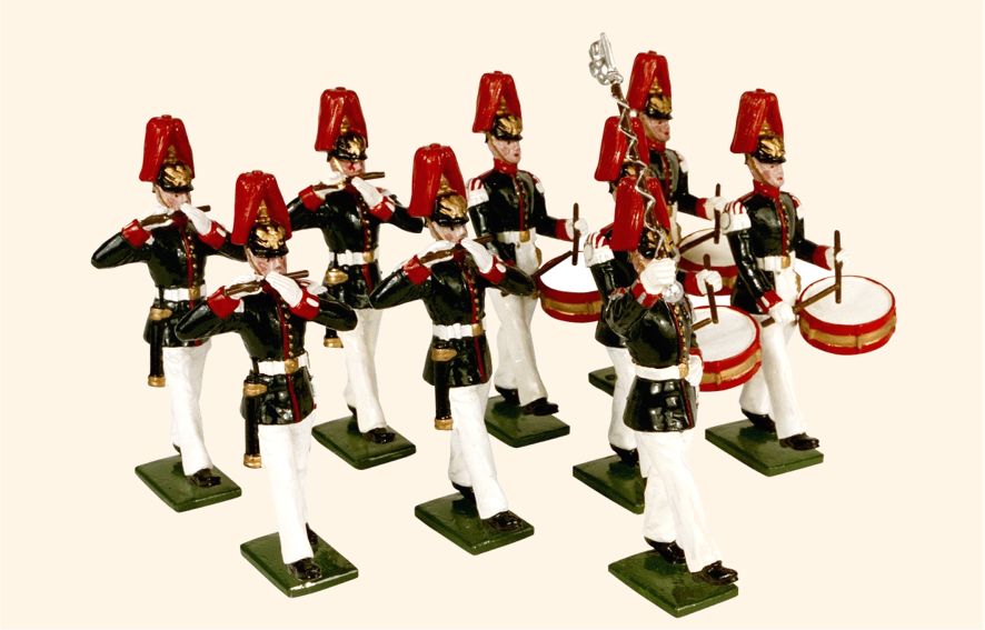 Toy soldier miniature army men The Fifes and Drum of the Prussian Guard Infantry 1914.