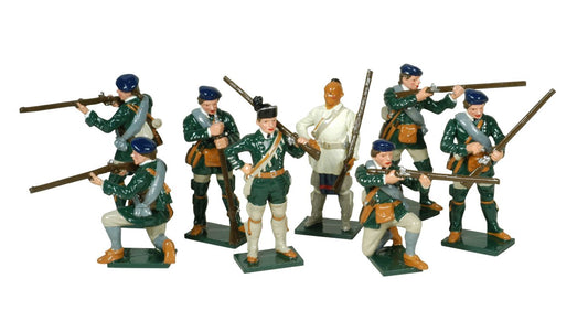 Collectible toy soldier miniature set Rogers Rangers with Robert Rogers.