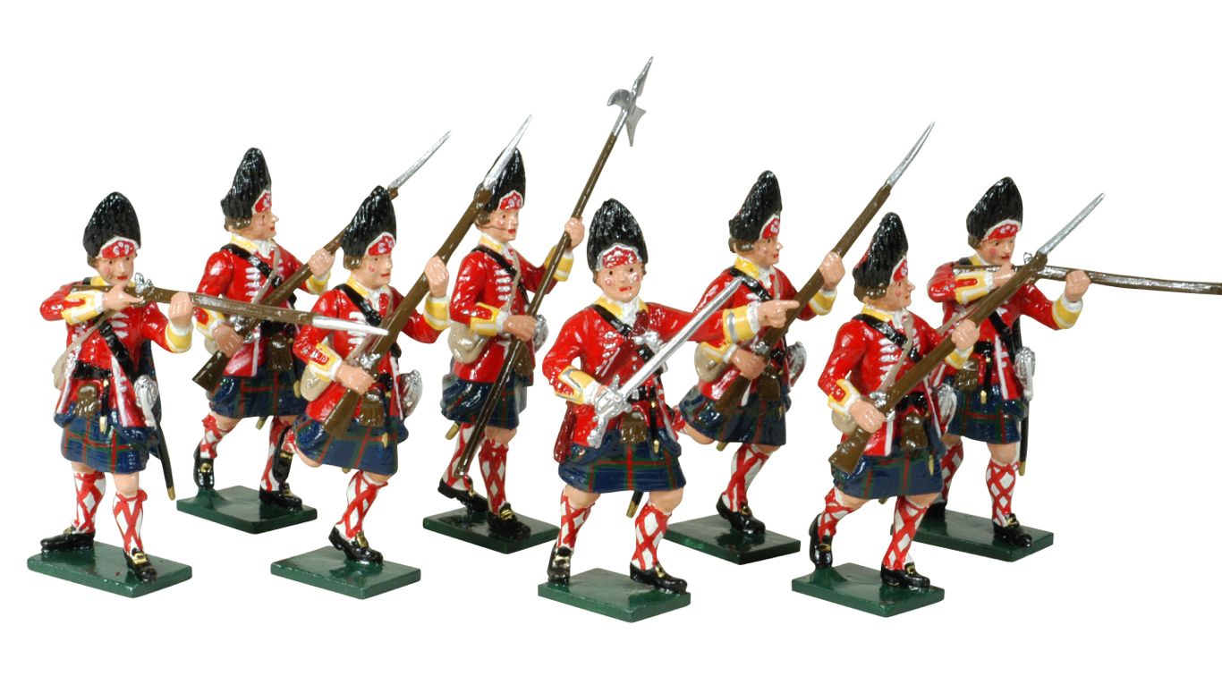 Collectible toy soldier miniature set Grenadier Company 42nd Highland Regiment.