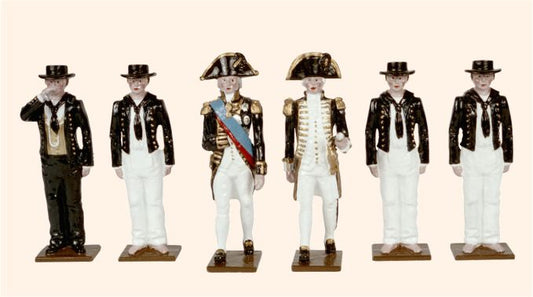 Collectible toy soldier army men Admiral Lord Nelson with Crew 1805.