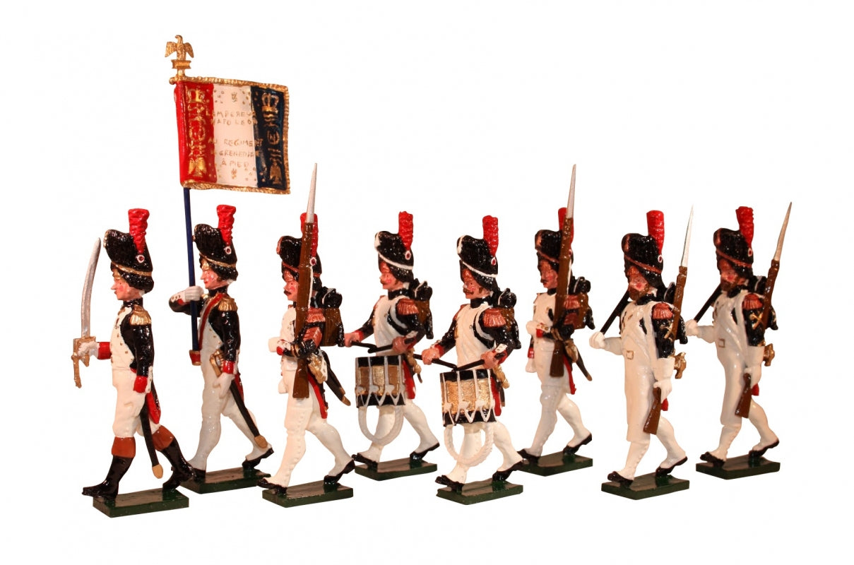 Collectible toy soldier army men French Grenadiers of the Guard, Head of Column.