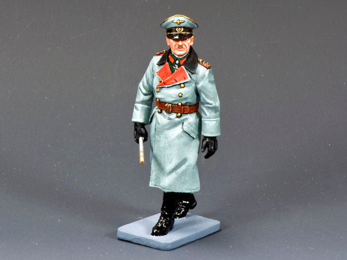 Figurine of a military officer in uniform on a gray background