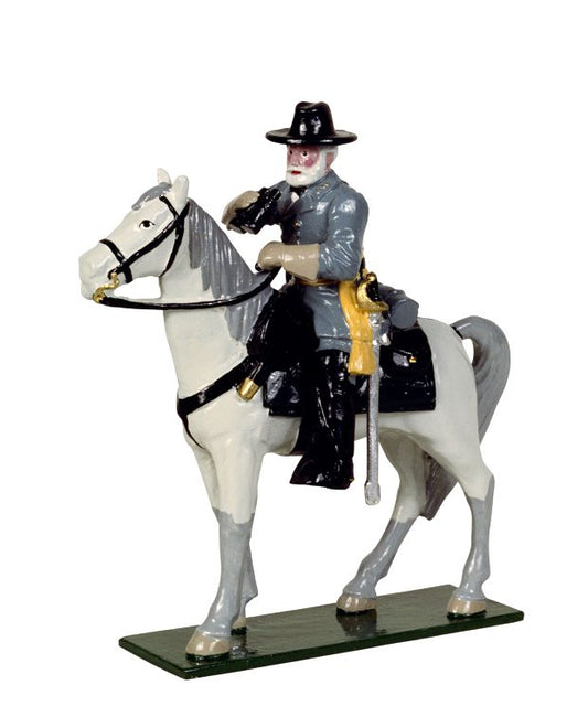 Collectible toy soldier miniature army men General Robert E. Lee. On horseback.