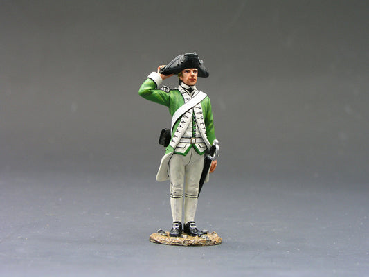Collectible toy soldier miniature army men Marine Officer Saluting.