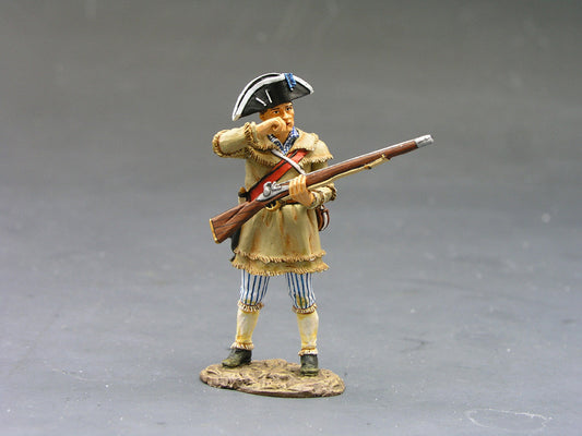 Collectible toy soldier miniature army men Rifleman Biting Cartridge.