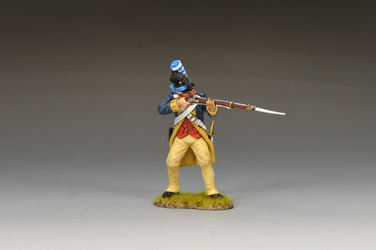 Washington’s Guard Company standing and firing musket, 1/30 scale matte-finish toy soldier AR076.