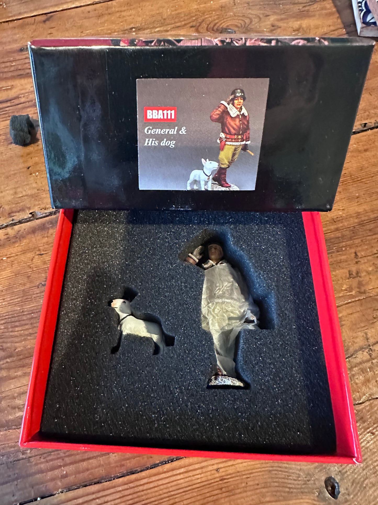 General and His Dog packaged in classic red collectors box.