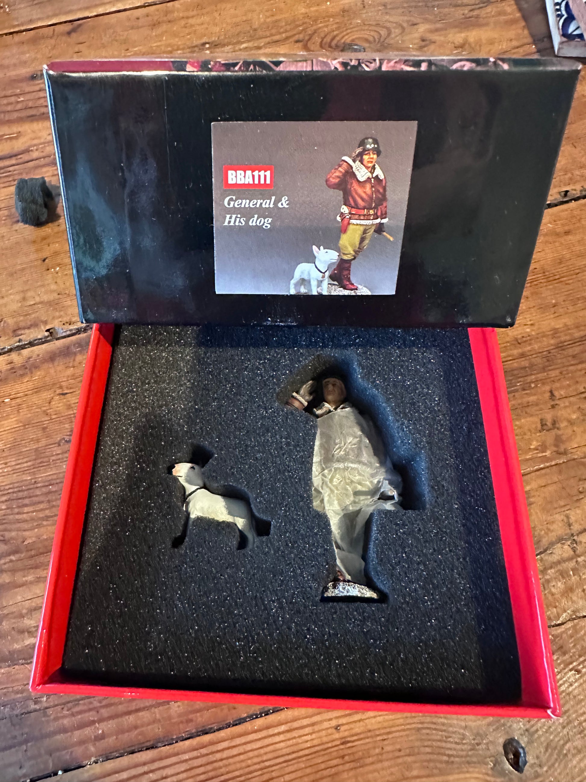 General and His Dog packaged in classic red collectors box.