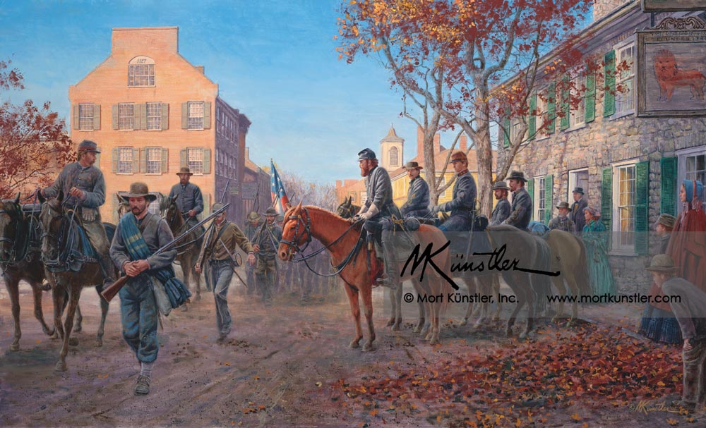 Mort Künstler wall art print Lion of the Valley. Soldiers marching.