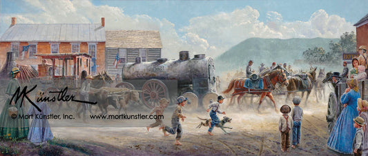 Mort Künstler wall art print Heavy Traffic on the Valley Pike.