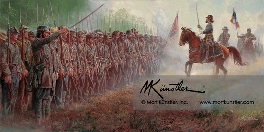 Mort Künstler wall art print Pickett's Charge. Soldiers at attention.