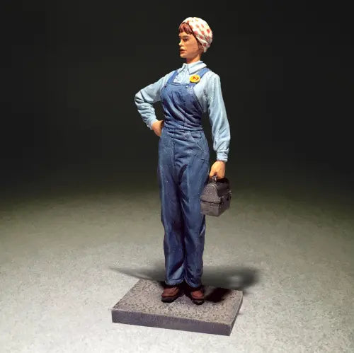 Collectible civilian miniature figurine Rosie the Riveter.