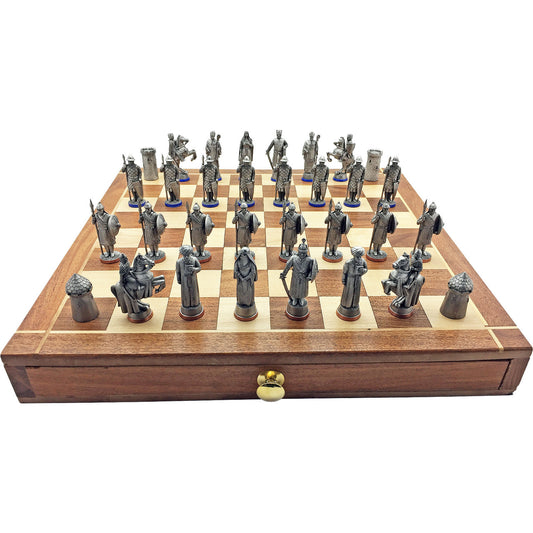 Crusaders Chess Set Antique Finish