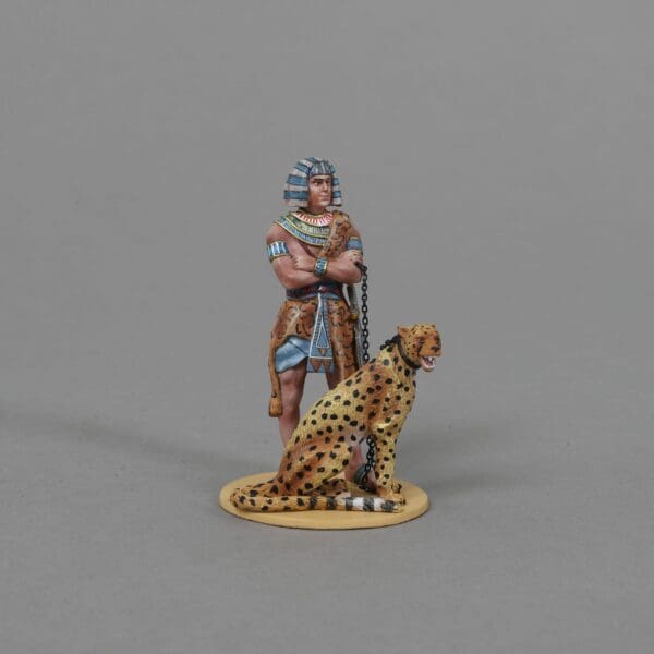 Collectible toy soldier miniature army men figurine Guard with Cheetah.