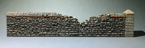 Damaged Stone Wall for toy soldier miniature army men figurines diorama.
