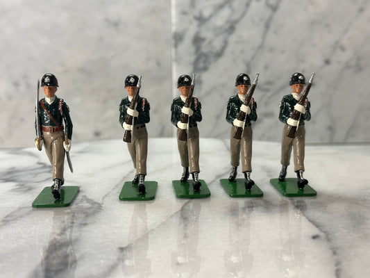5 piece Texas A&M Fish Drill Team toy soldiers.