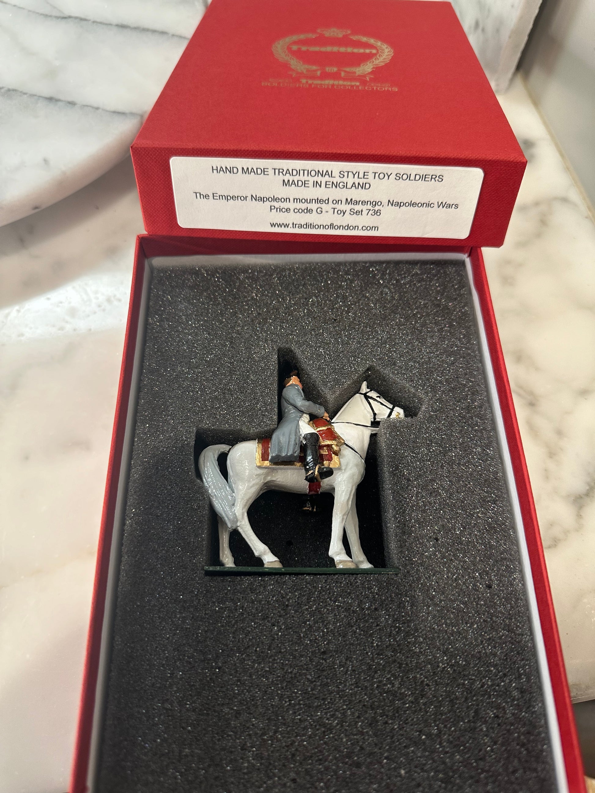 Packaging for The Emperor Napoleon in classic red box.