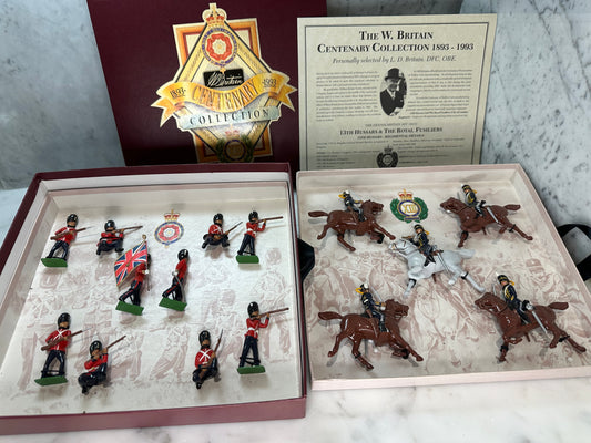 Collectible toy soldier army men set 13th Hussars and Royal Fusiliers
