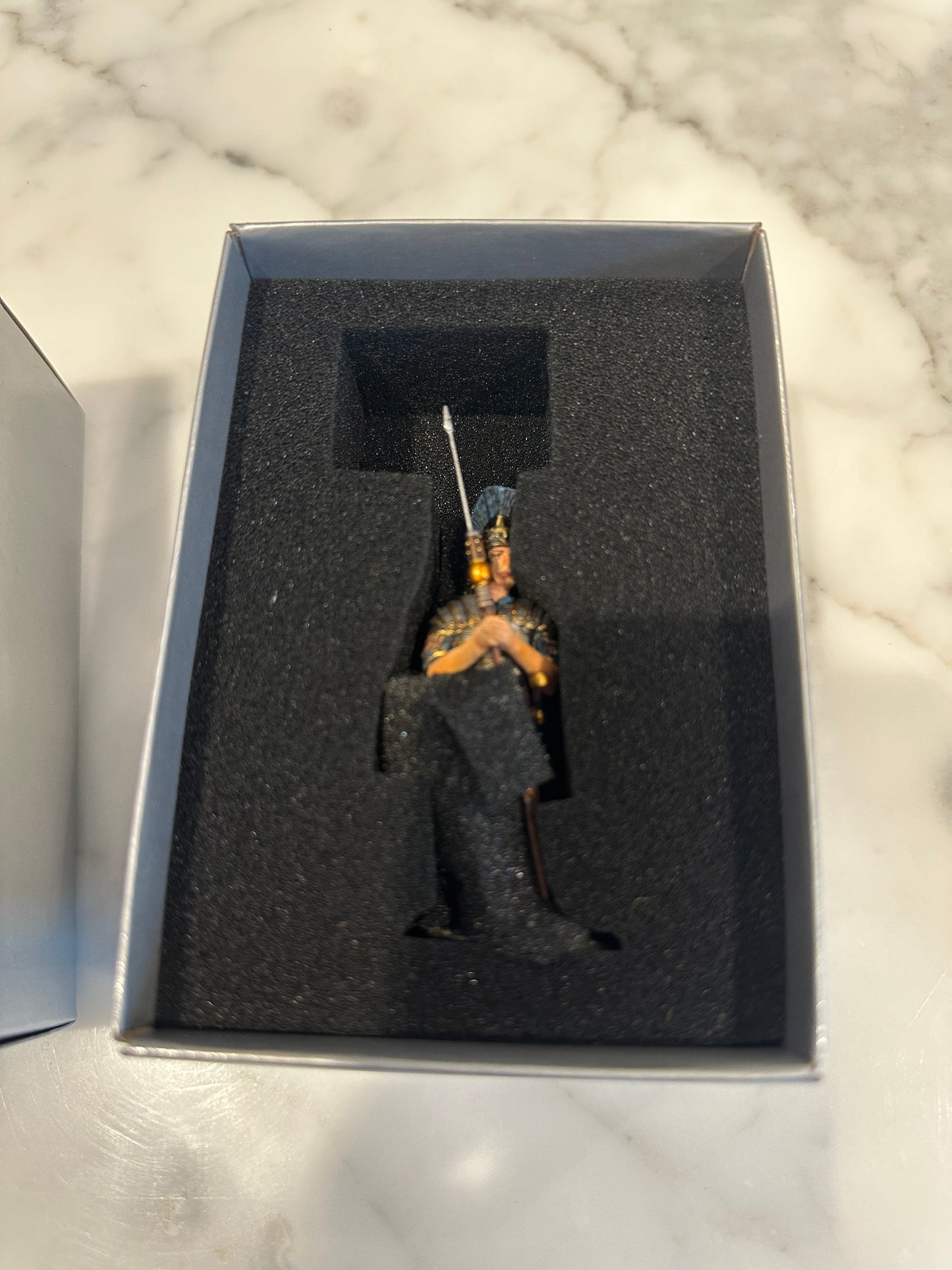 Packaging for Collectible toy soldier miniature army men Praetorian Sentry.