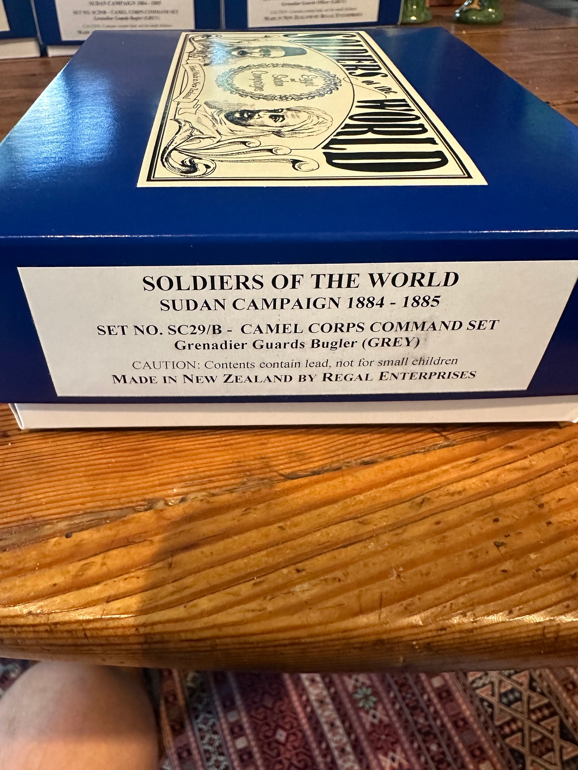 Box for Collectible toy soldier miniature army men Camel Corps.