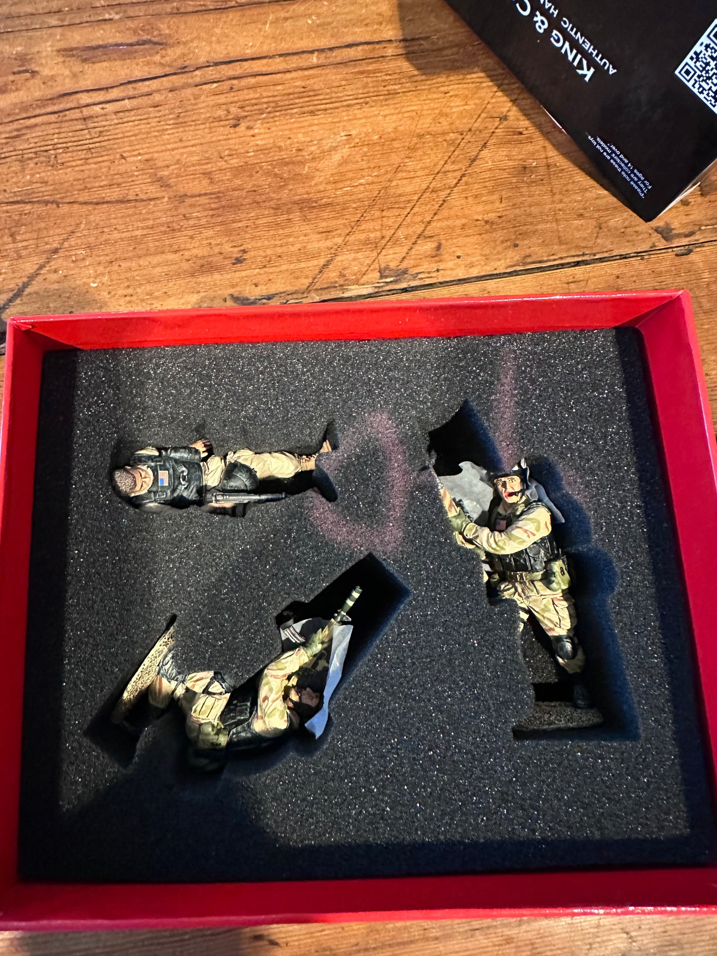 Super six four rescue set presented in a classic red collector's box.