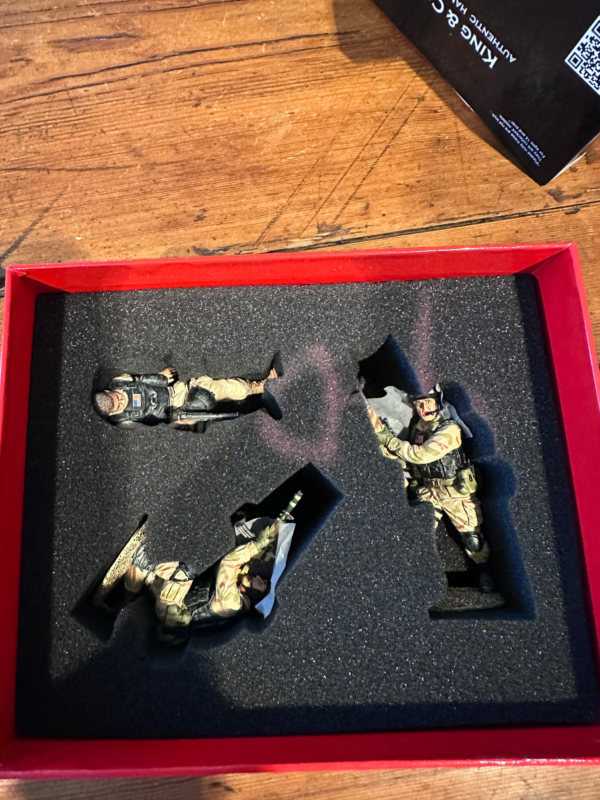 Super six four rescue set presented in a classic red collector's box.