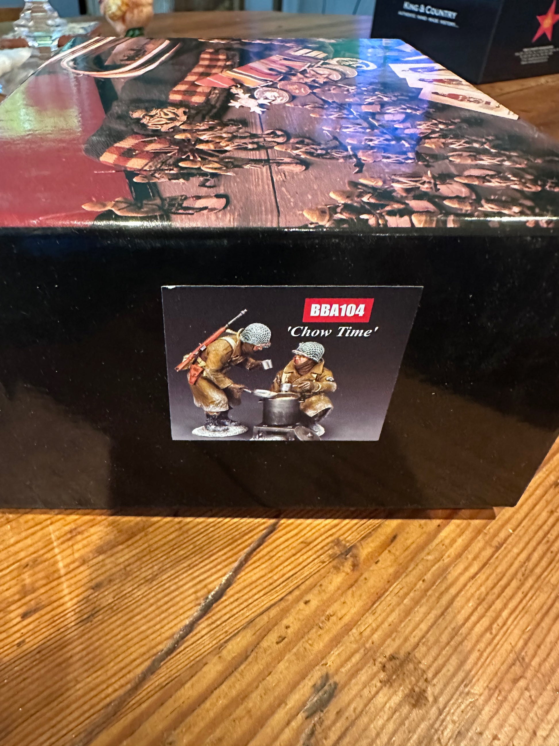 Toy Soldier figurines Brava! product packaging on a wooden surface